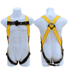 Fall protection full body safety harness 3 D-ring with double lanyard CE
